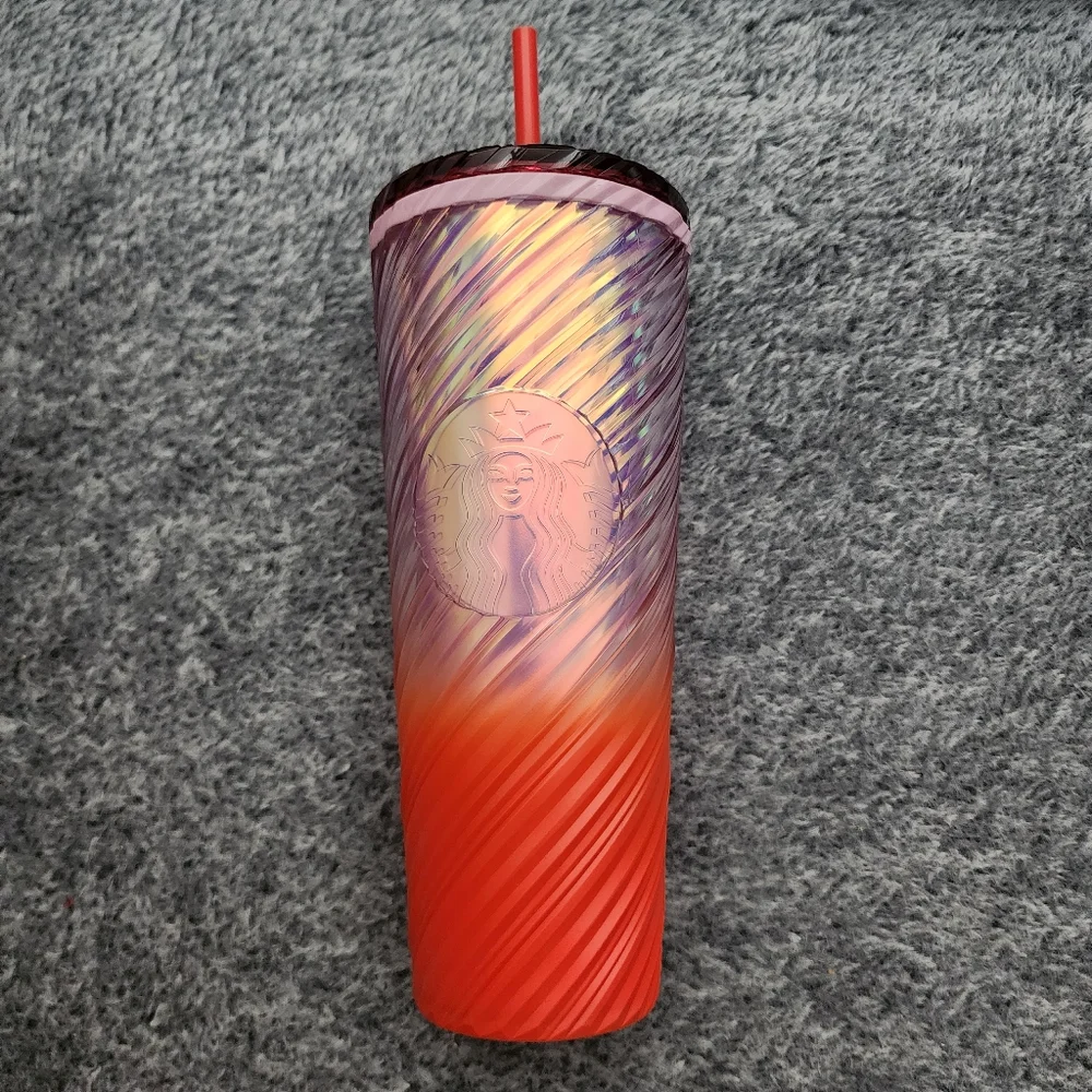 Starbucks Iridescent Matte Swirl Gradient Tumbler Venti Summer
